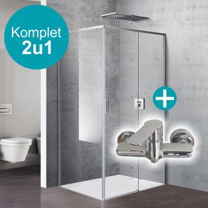Tuš kabina Pure 90 i Miješalica za tuš kadu Verona