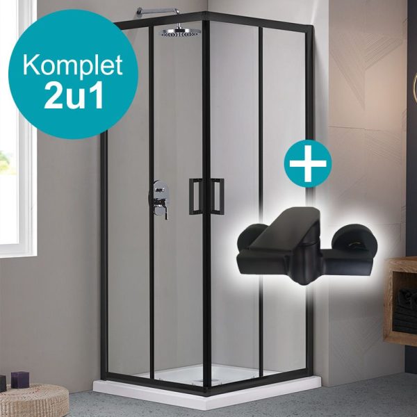 Tuš kabina Onyx square 90 i Miješalica za tuš kadu Anatolya
