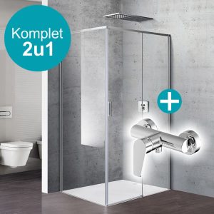 Tuš kabina Pure 80 i Slavina za tuš Ferra Chrome