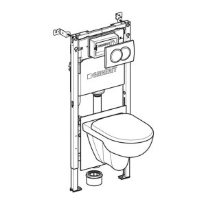 Alternative view of Ugradbeni komplet 5U1 - toalet Geberit Duofix Basic sa visećom WC školjkom Selnova