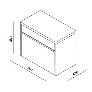 Alternative view of Ormarić LINEART NOTTE 800 Oak White