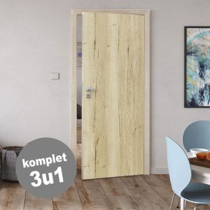 Vratno krilo Hrast Cleveland, različite dimenzije, sa dovratnikom 105-185 mm komplet