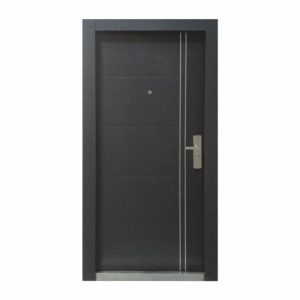 Vrata protuprovalna Zeus, crna čelik, 2050x960x50 mm lijeva