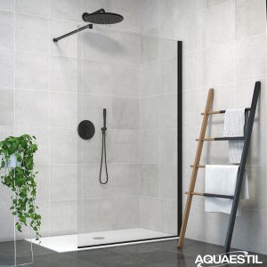 Tuš stijena Zenith Wall crna 120x200 cm