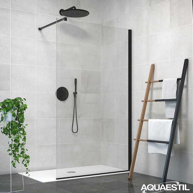 Tuš stijena Zenith Wall crna 120x200 cm