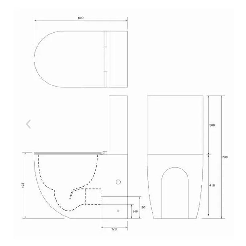 Monoblok set Optimo Rimless (školjka+daska+vodokotlić) - Slika 2